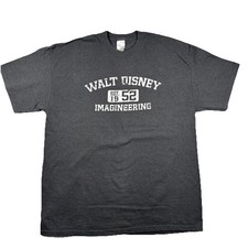 Vintage Walt Disney Imagineering T-Shirt Brown/Gray Tee Size XL picture
