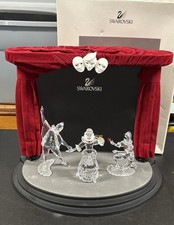Swarovski Crystal Masquerade Set Stage Pierrot Harlequin Columbine 1999-2001 4pc picture