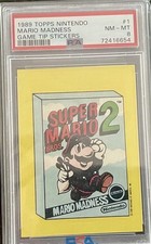 1989 Topps Nintendo Super Mario #1 Sticker Psa 8 RC Mario Madness CLEAN 🔥 picture
