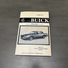 Guide To Buick 1978-1987 The GN Facts And Figures Book EUC picture