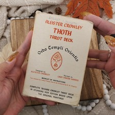 Aleister Crowley Thoth Tarot Deck Cards 78 Card Complete Deck Vintage Greenie picture
