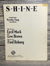 Vintage Sheet Music Shine 1924 Cecil Mack Lew Brown Ford Dabney picture
