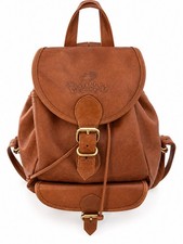 VINTAGE Walt Disney Studios Burbank Cast Member Leather Backpack Golden Fleece picture