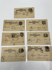 Columbus, GA Eagle & Phenix Mfg. Vintage Business Postcards Mid 1880's Total 7 picture