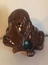 Vintage Enesco Basset Hound Dog / Puppy Planter With Pearl Tear picture
