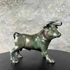 Patinated Green Bronze Bull picture