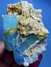 Beautiful Untreated Rare Raw Dark Blue Aquamarine Crystal Natural Rough Specimen picture