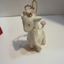 Lenox 2012 Porcelain Giraffe With Pink Spots In Box 24kt Gold Trim picture