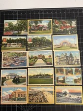 170 Unposted Postcards Lot - linen - B/W - RPPC 1930-1970 - US places picture