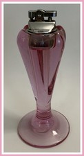 Vtg 1960s MCM VIKING GLASS 6 Petal Thistle Pink Table Lighter #6628 - Ultra Rare picture