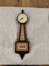 Vtg 1968 Seth Thomas Homestead Banjo Wall Clock German Movt Mechanical RUNS picture