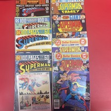 Vintage Superman Bronze Age DC Comic Lot of 8 100 Page Giant Comics 1972-77. /6 picture