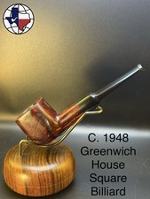 Vintage C. 1948 Greenwich House Square Billiard Tobacco Pipe picture