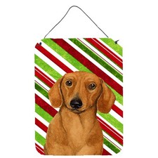 Caroline's Treasures LH9222DS1216 Dachshund Candy Cane Holiday Wall Door picture