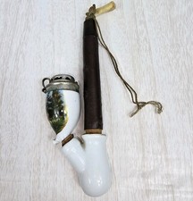 Antique Porcelain Smoking Pipe Germany C.M Hutschenreuther Hunting Pipe Deer 🦌 picture
