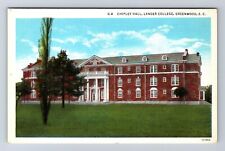 Greenwood SC-South Carolina, Lander College Chipley Hall, Vintage Postcard picture