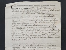 1826 antique DEED winchester litchfield ct RUTH BUNNELL to ISAAC BRONSON picture