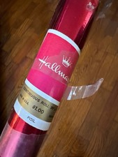 Vintage 1983-85 Christmas Wrapping Paper Roll Unused Hallmark Red Foil  30 x 132 picture