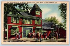 Lenox Massachusetts MA Postcard Lenox Theatre Rollins Theatre School 1940 Linen picture