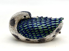 Rucinni Jeweled Rhinestone Hand Enameled Crystal Swan Goose Duck Trinket Box picture