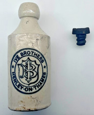 IVE  BROTHERS HENLEY-ON-THAMES, ORIGINAL BREWERS BOTTLE & RARE STOPPER - VINTAGE picture