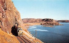 Marathon Ontario Mink Tunnel Train Railroad Auto Racks GP30 Vtg Postcard D34 picture