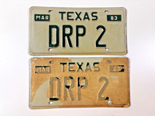 Vintage 1963 Texas License Plates DRP 2 Original Rare picture
