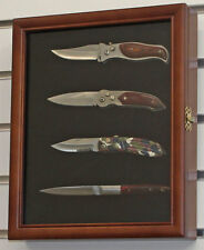 Small Knife Shadow Box / Display Case with glass door, Wall Mountable, KC02-WALN picture