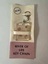 Vintage 1970s River of Life Human Blood Microscopic Photo Keychain GR Schoepfer picture