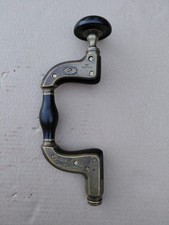 Vintage Wm Marples & Sons Ebony Brass Bit Brace Hibernia picture