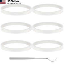 6 PCS Rubber Gaskets 10cm Sealing White O-Ring 10cm/ 3.9in, picture