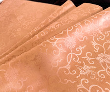 2+ Yds Antique 19th C Fine Lyon Silk Damask in Dusty Rose B375 4 picture