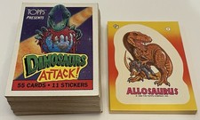 1988 Topps Dinosaurs Attack Complete 55 Card Set Plus 11 Stickers NM picture