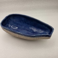 Vintage Artisan Pottery Trinket Dish/Bowl Blue 6