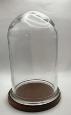 Vintage Heavy Blown Glass Dome Cloche with Rolled Rim 10” tall, 6” diameter picture