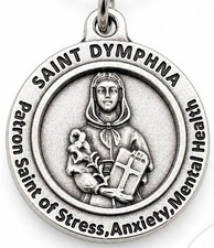 St Dymphna Patron of Stress Anxiety Mental Health Medal  picture