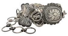 Native American Sterling Silver Concho Traditional Link 38