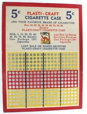 VINTAGE PUNCHBOARD CIGARETTE CASE CAMEL TRADE STIMULATOR 5¢ UNPUNCHED NR picture