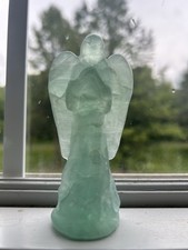 Beautiful Carved Fluorite Angel 4 Inches Tall   Taller Than Most You Will Find picture