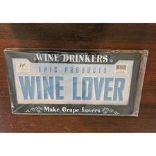 License Plate Frame Black Wine Drinkers Make Grape Lovers picture