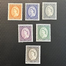 ST. VINCENT QUEEN ELIZABETH II PORTRAIT MINT MH STAMPS SHORT SET OF 6 picture