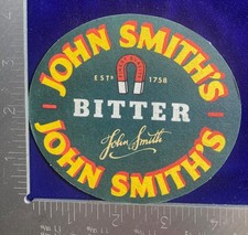 John Smith's BITTER 4X4.5 INCH OVAL BEER COASTER VINTAGE RARE picture
