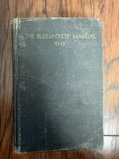 Vintage 1943 Bluejackets Manual 11th Ed WWII US Navy Book Farragut Idaho Camp picture