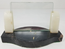 Art Deco Marble Onyx Desk Photo Frame Handmade Black Marble Glass picture