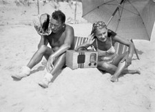 Radio stars Fred Allen and Portland Hoffa vacationing at Fire Is 1940s Photo 3 picture