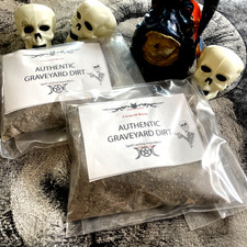 FRESH Authentic Old Cemetary Graveyard Dirt Witchcraft Voodoo Casting 2-3oz Pkgs picture