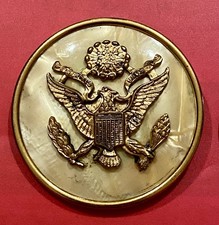 Original Vtg WWII US Army Officer Insignia Mother-of-Pearl Sweetheart Brooch picture