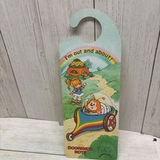 1983 Rainbow Brite Come On In/ Do Not Disturb DoorKnob Note Door Knocker picture