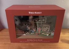 World market laser cut wood LED HOLIDAY PARTY HOUSE 2026 -not online- HTF NIB picture