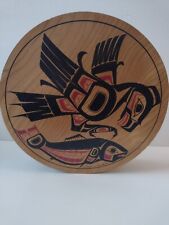 Vtg Haida Clarence A. Wells Eagle and Salmon 10 1/2